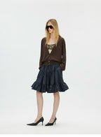 Deep V-Neck 100% Merino Wool Lightweight Cardigan