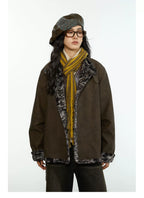 Melange Shearling Jacket – Winter Padded Coat