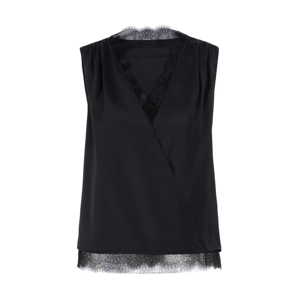 Acetate Satin Lace Cami Top