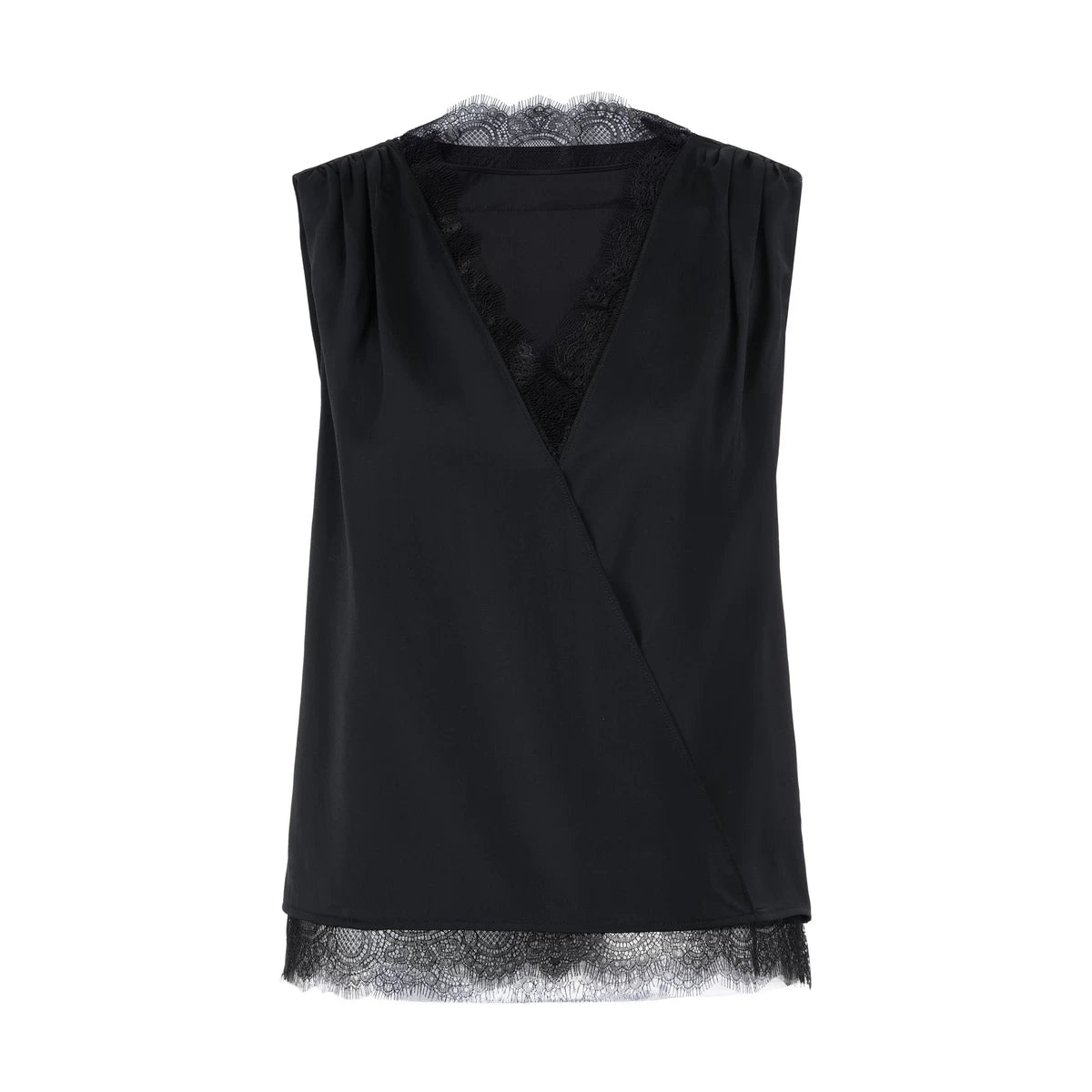 Acetate Satin Lace Cami Top