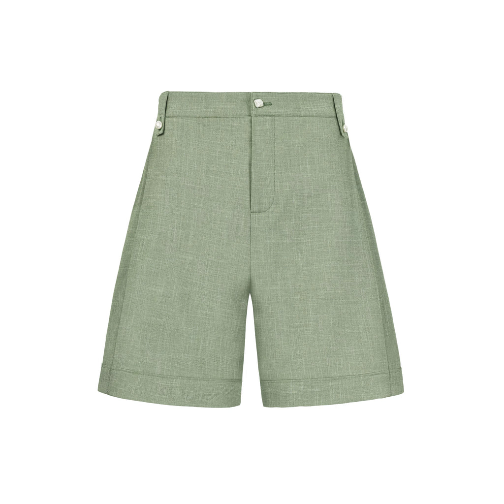 Minimalist Double-Pleated Draped Loose Summer Shorts
