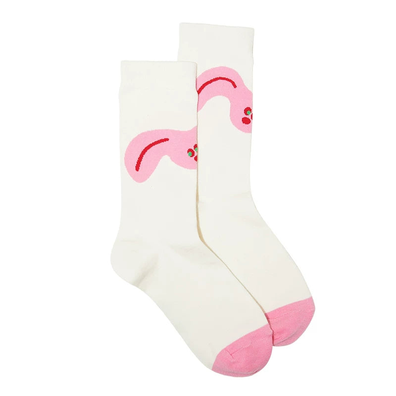 Multi-Color Geometric Animal Socks – Casual, Comfortable & Fun Crew Socks