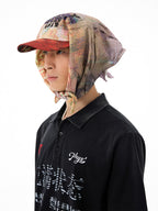 Glitch Style All-Over Puff Texture Bandana Cap