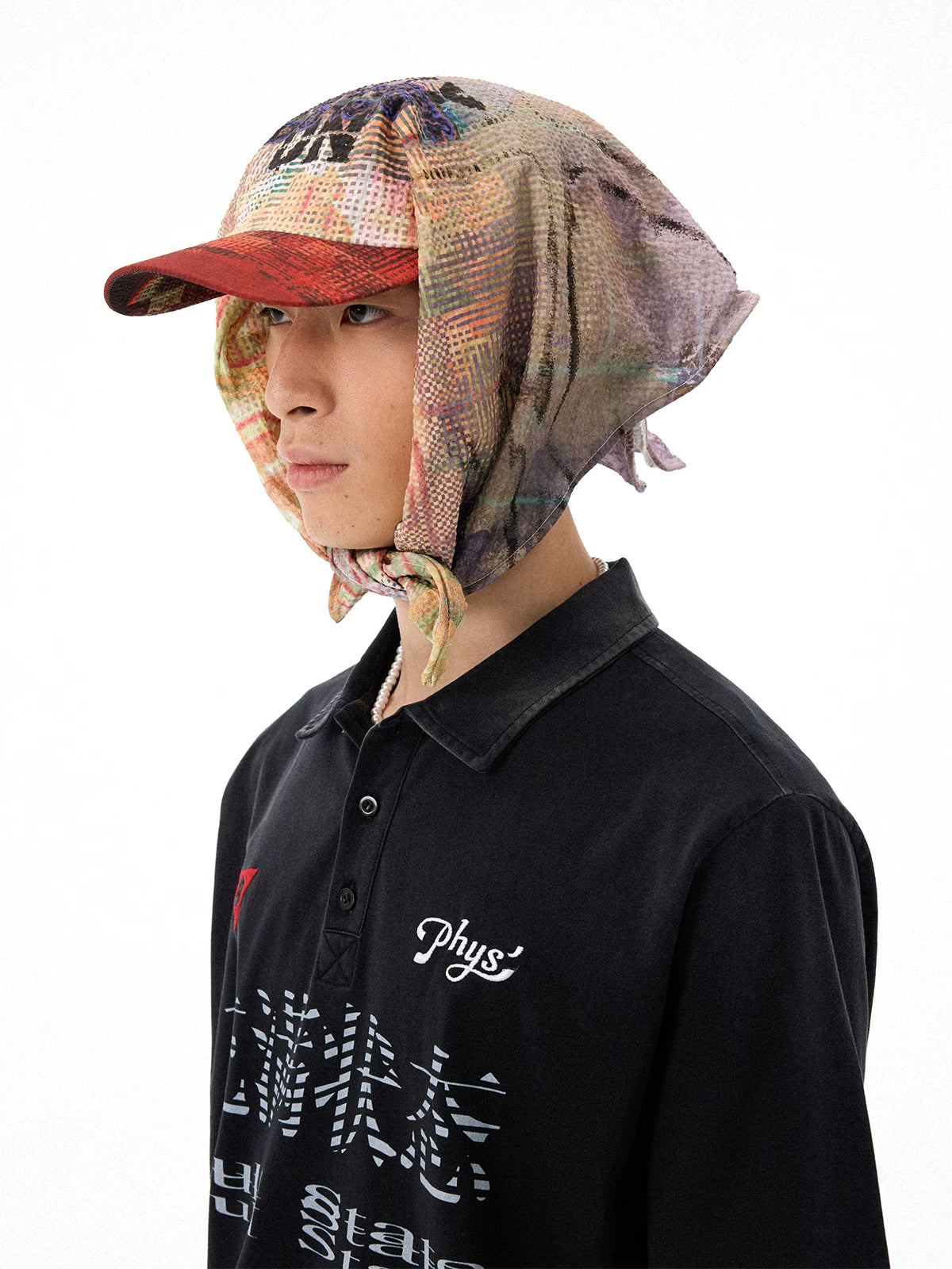 Glitch Style All-Over Puff Texture Bandana Cap