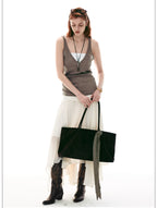 Casual Summer Loose-Fit Contrast Two-Piece Cami Tank Top