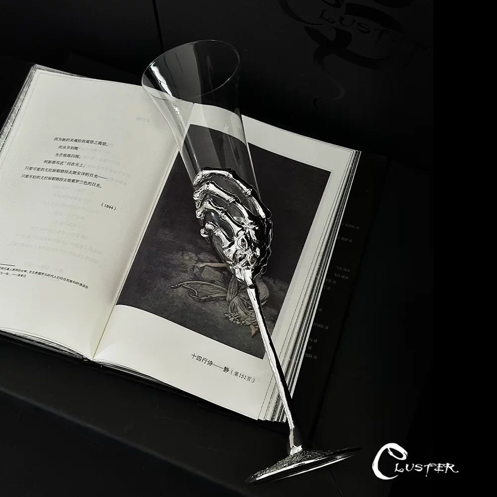 Halloween Ghost Hand Champagne Glass Main image