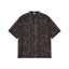 Tencel Vintage Brown Small Floral Cuban Collar Short Sleeve Shirt – Contrast Trim