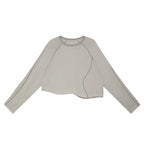 Loose Casual Asymmetrical Cropped T-Shirt