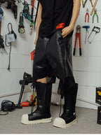 R/F “Ironclad Beetle” PU Leather Boots – Worn by CORTIS