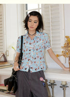 Playful Pet Lace Trim Short Sleeve Shirt