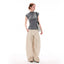 French-Inspired Mock Neck Ruched Slim-Fit Cap Sleeve Top