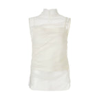 Ruched Mesh Sleeveless Top
