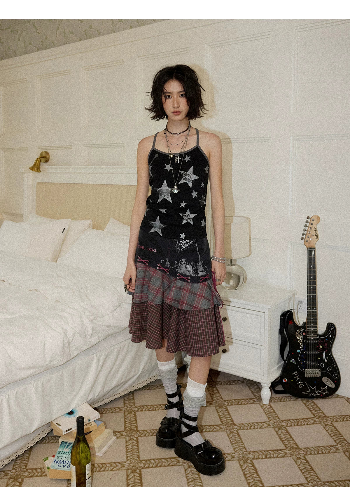 NANA Collaboration Vintage Star Print Camisole Tank Top