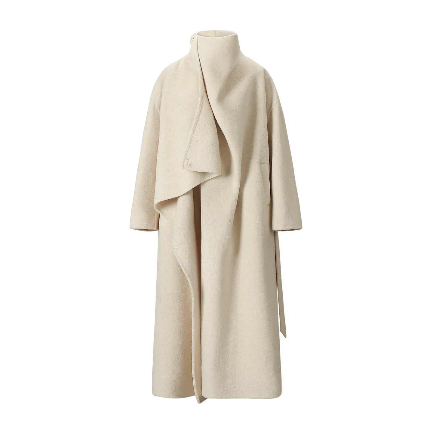 Premium Winter Stand-Collar Long Wool Coat