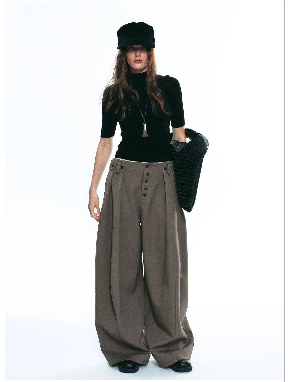 Women’s Striped Loose Wide-Leg Casual Kendo Pants
