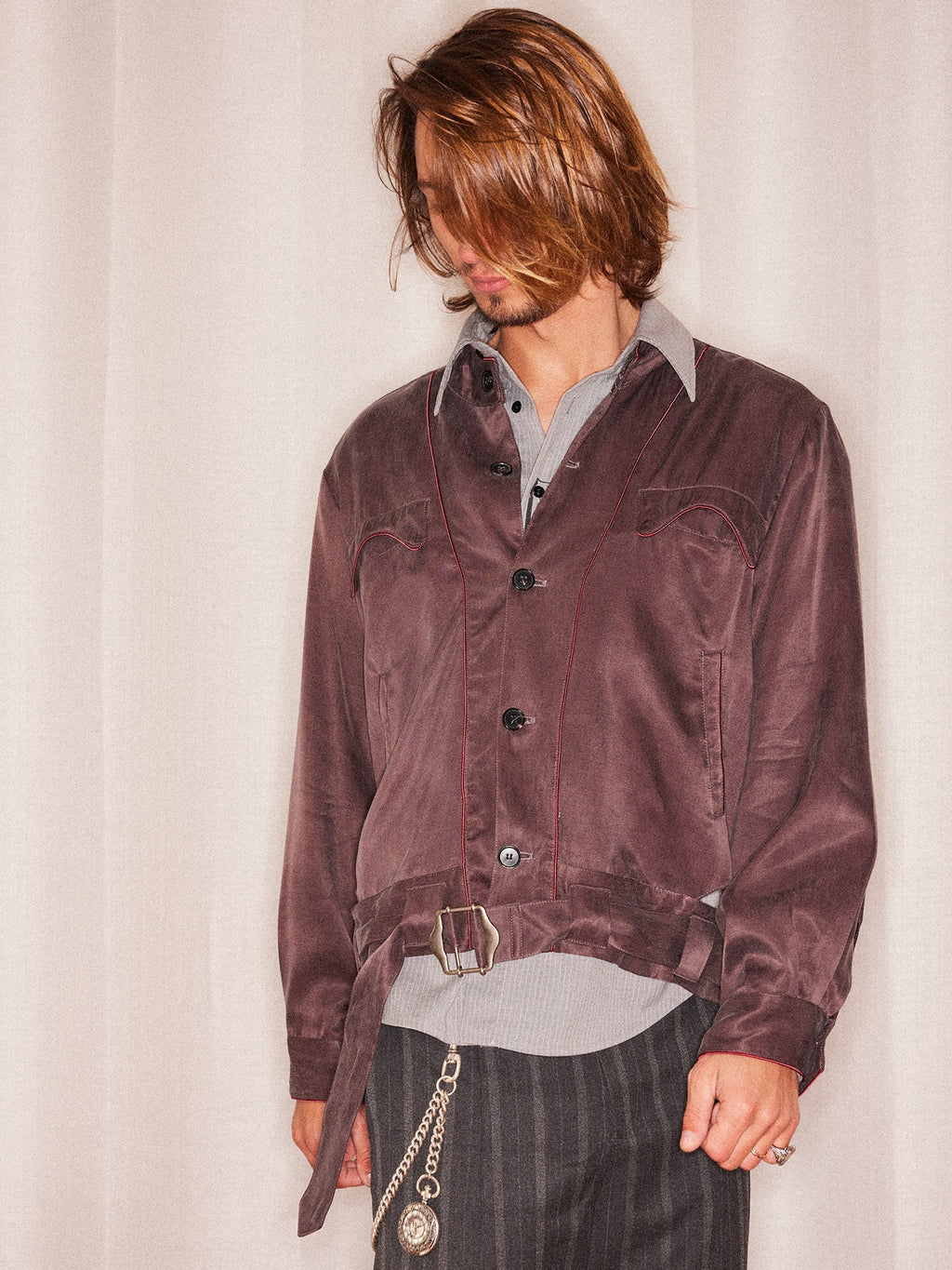 Belted Cupro Jacket