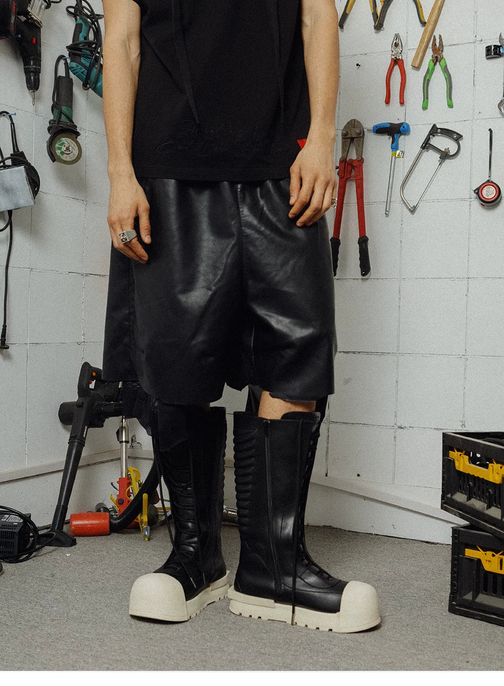 R/F “Ironclad Beetle” PU Leather Boots – Worn by CORTIS