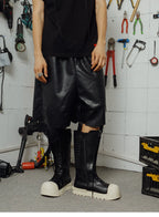 R/F “Ironclad Beetle” PU Leather Boots – Worn by CORTIS