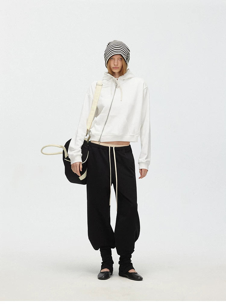 Relaxed Drawstring Jogger Sweatpants