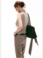 Elegant French Tie-Neck Sleeveless Fitted Top