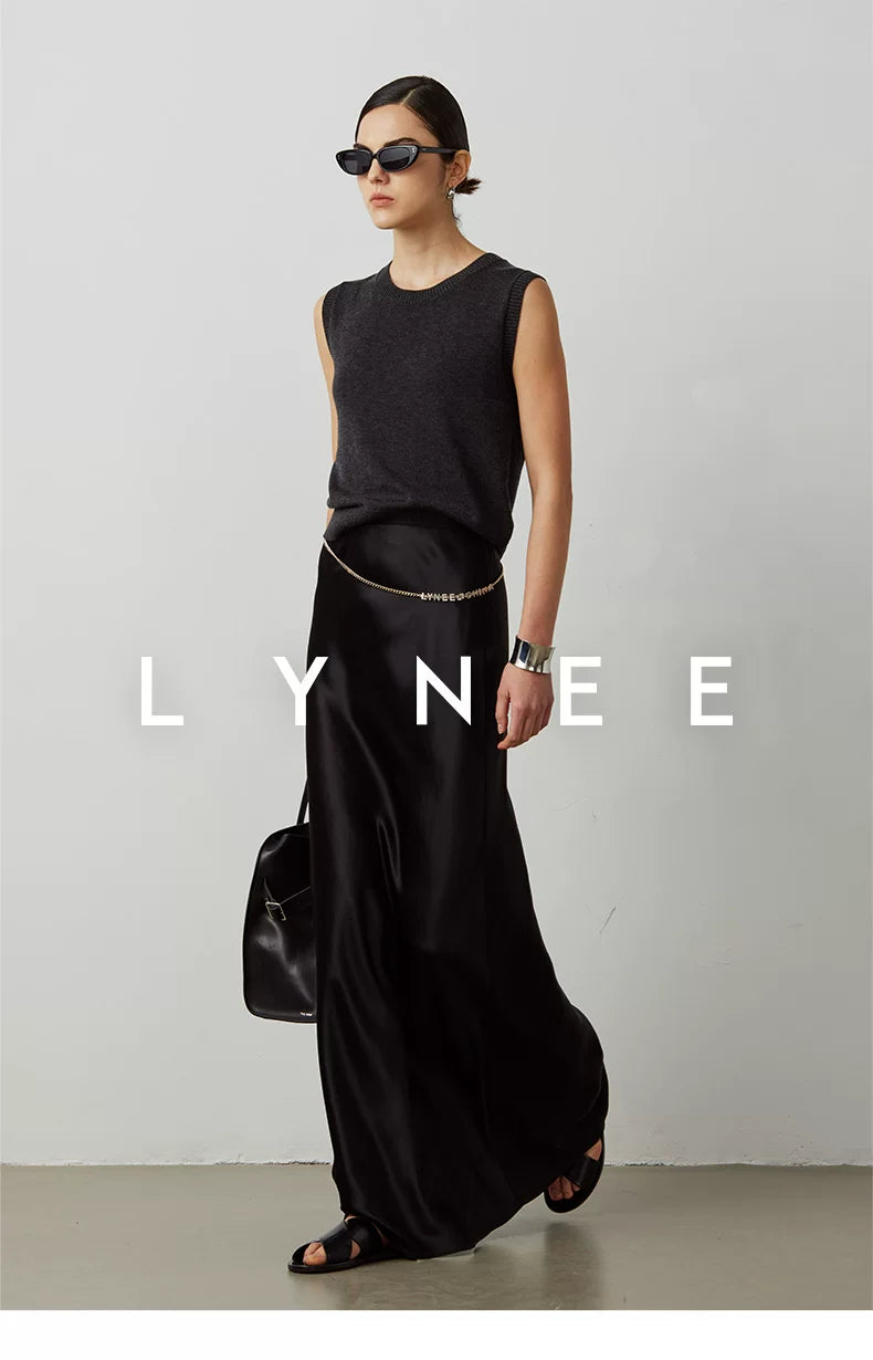 Elegant Satin Fishtail Skirt