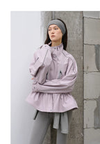 Relaxed Fit Stand Collar Boxy Lightweight Outdoor Jacket – Short Cropped Style
