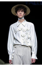 French Orchid Satin Relaxed-Fit Shirt