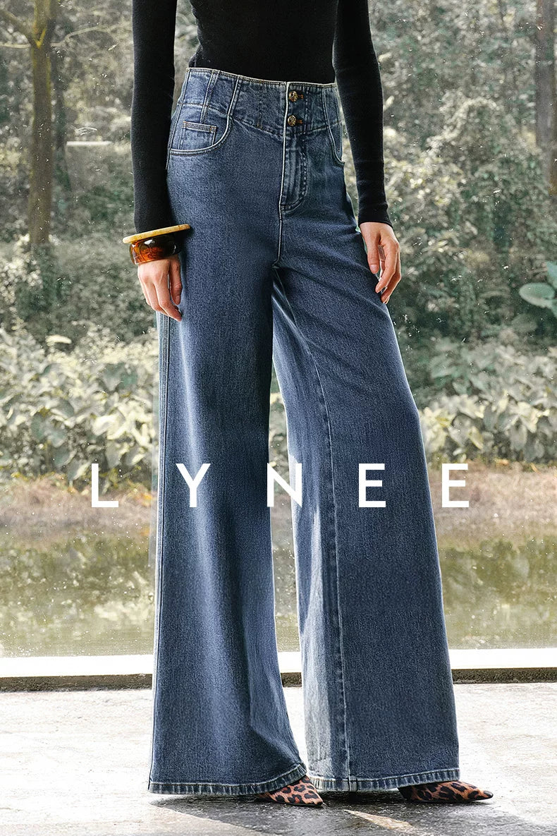 High-Waisted Wide-Leg Jeans