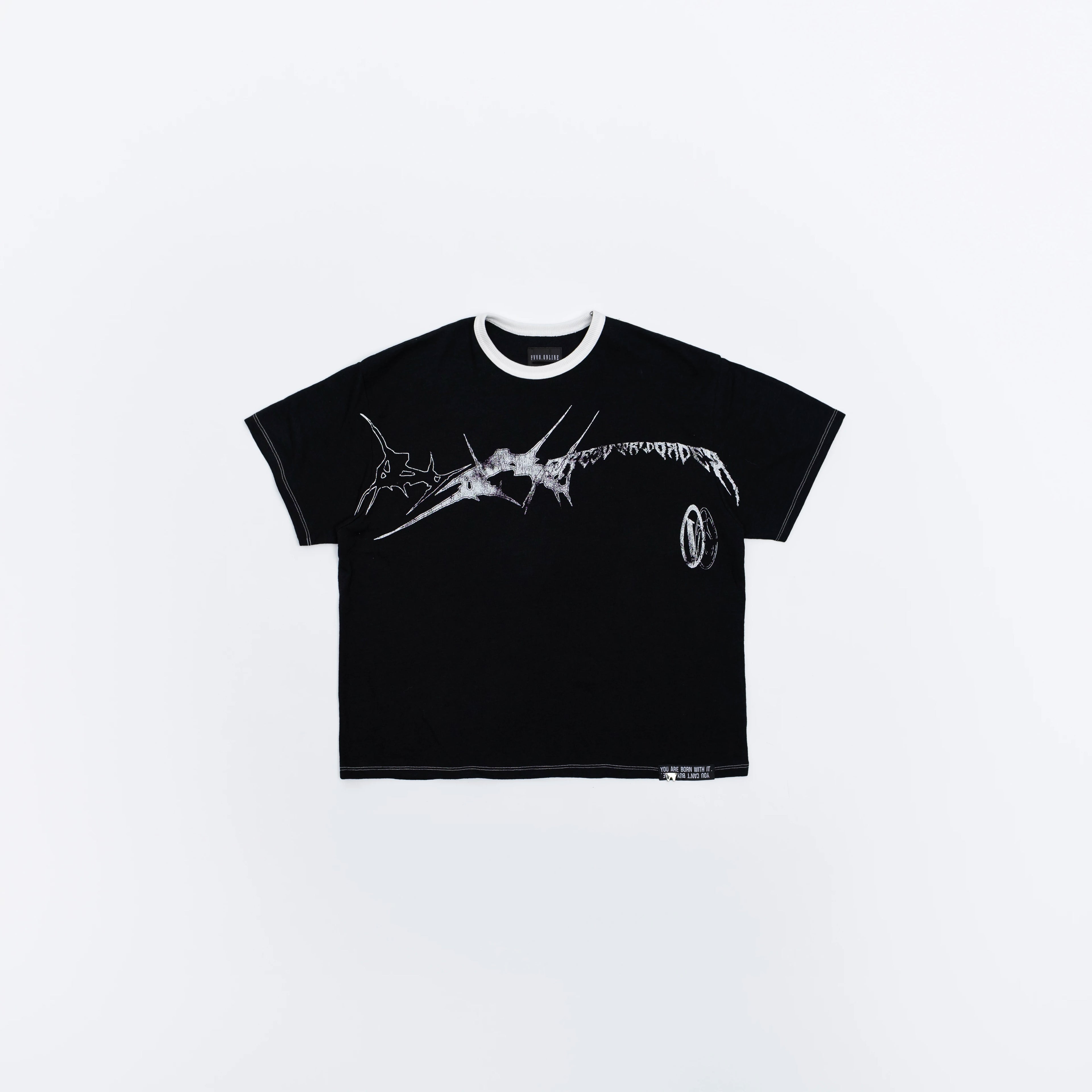 FVVO Slogan Graphic Ringer Tee