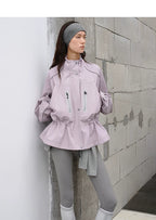 Relaxed Fit Stand Collar Boxy Lightweight Outdoor Jacket – Short Cropped Style