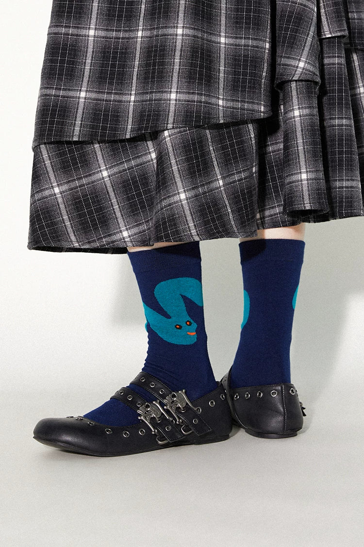 Multi-Color Geometric Animal Socks – Casual, Comfortable & Fun Crew Socks