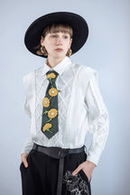Vintage Handwoven Patchwork White Shirt