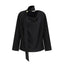 Elegant V-Neck Tie Detail Minimalist Shirt