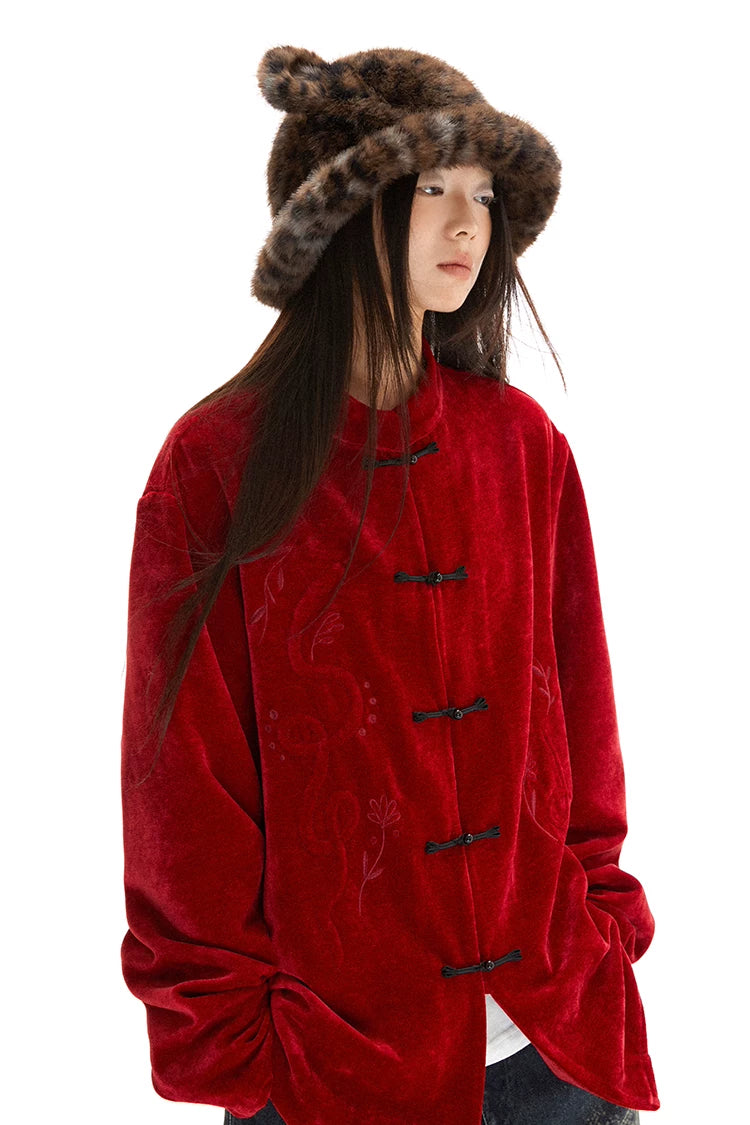 Plush Leopard Print Bucket Hat with Bear Ears – Cute Bear Hat