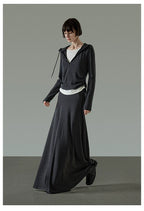 Spring Loose-Fit Slim Hooded Top