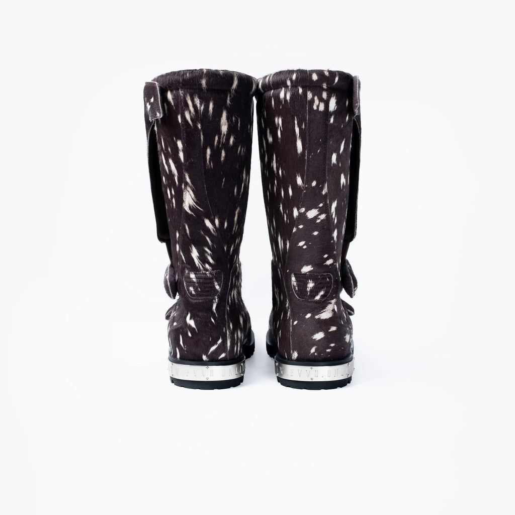 FVVO Armored Spotted Pony Hair Mid-Calf Boots