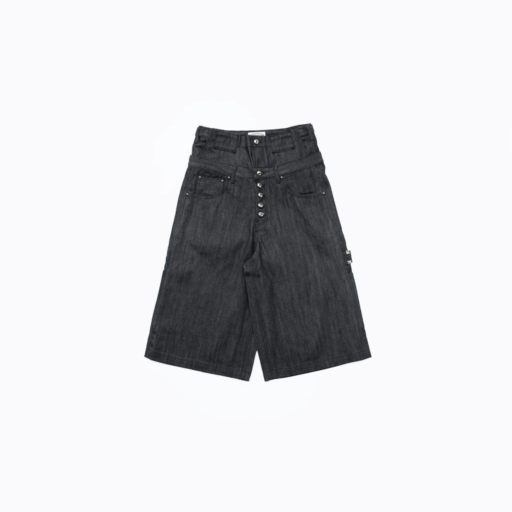 FVVO PunkFreeGuys Patch & Stud Cropped Pants