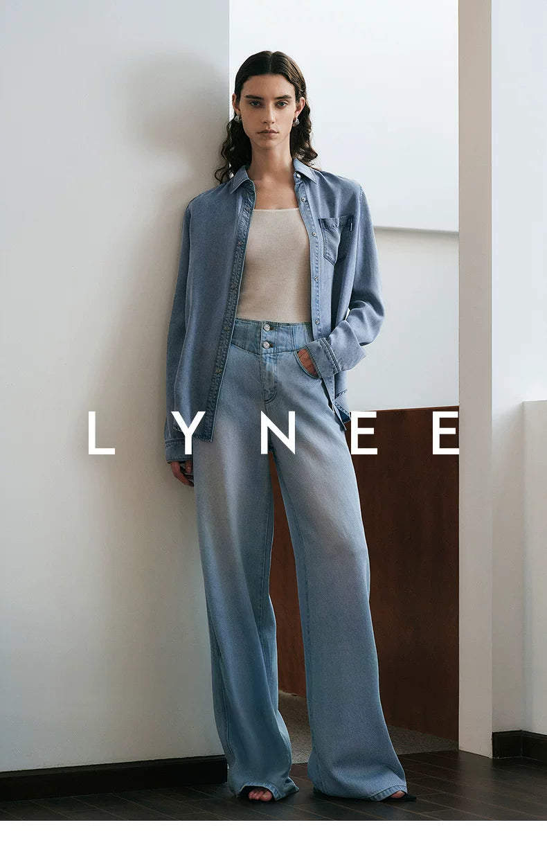 High-Waisted Wide-Leg Jeans