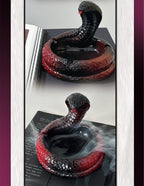 Dark Gothic Black & Red Serpent King Ashtray