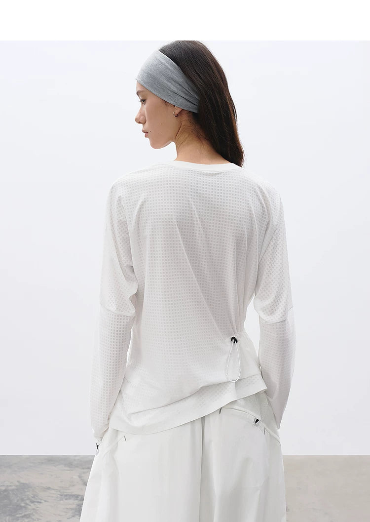Loose Casual Asymmetrical Ruched T-Shirt