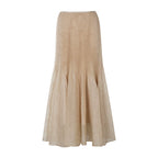Pleated Mermaid Hem Midi Skirt