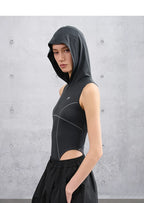 Summer Slim-Fit Sleeveless Hooded Romper T-Shirt