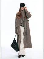 Premium Winter Stand-Collar Long Wool Coat