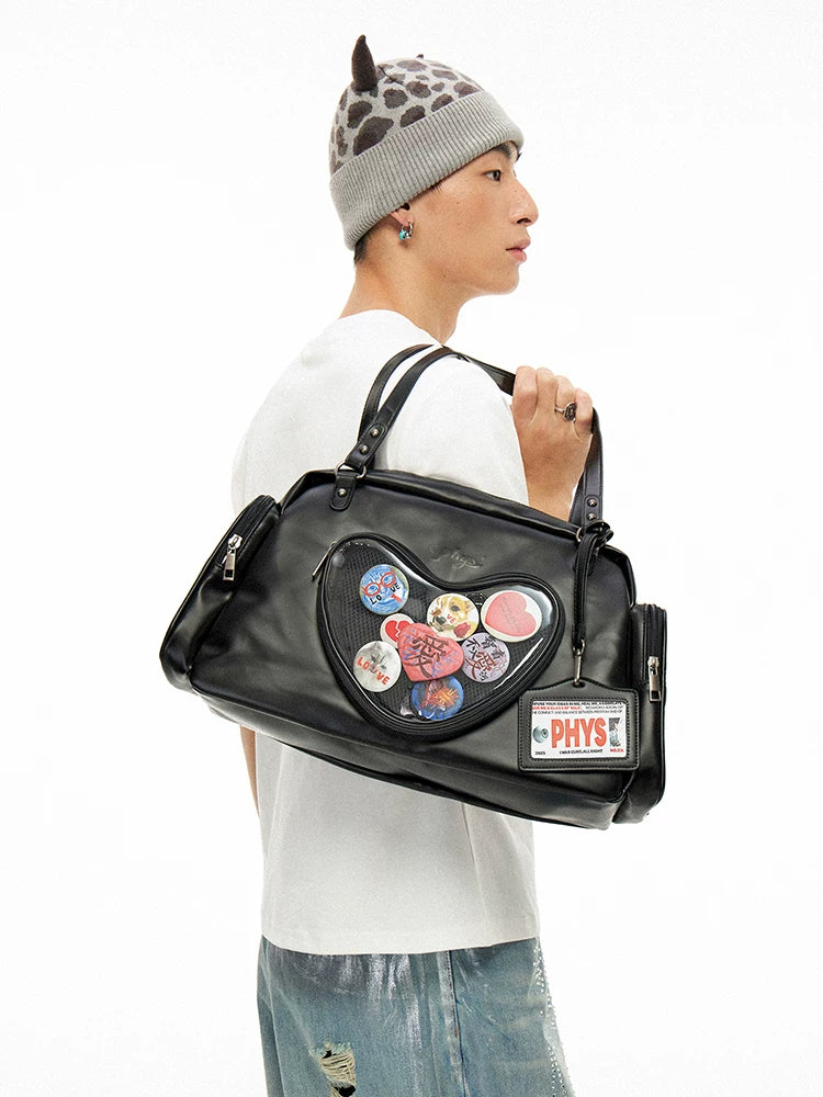 Matte PU Leather Large Capacity Crossbody & Top Handle Bag – Detachable Long Strap