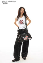Matte PU Leather Large Capacity Crossbody & Top Handle Bag – Detachable Long Strap