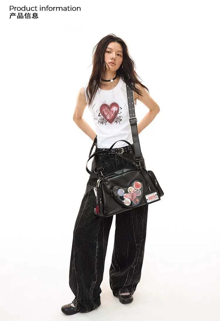 Matte PU Leather Large Capacity Crossbody & Top Handle Bag – Detachable Long Strap