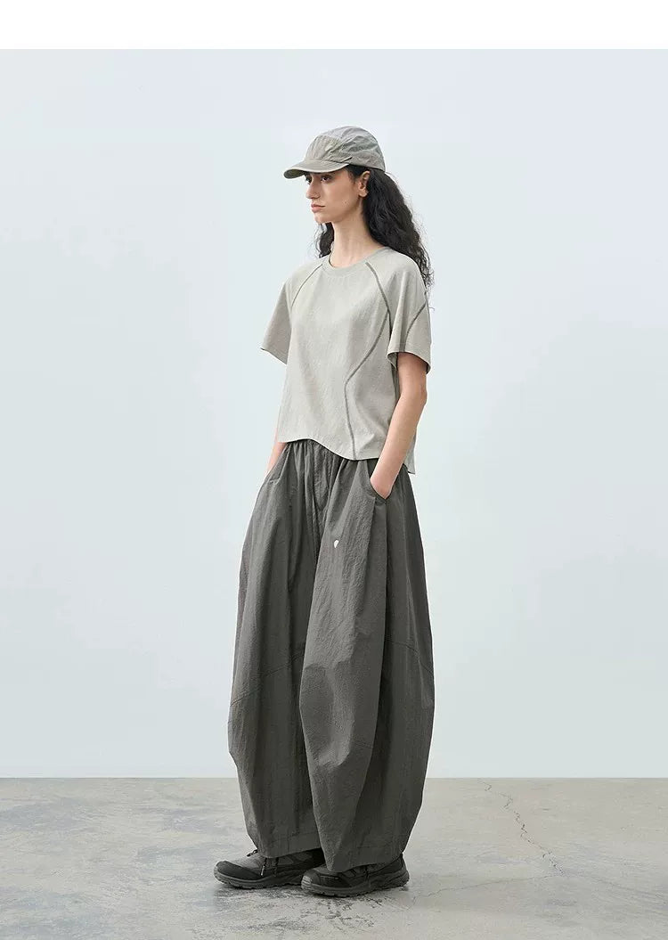 Summer Loose Casual Asymmetrical Cropped T-Shirt