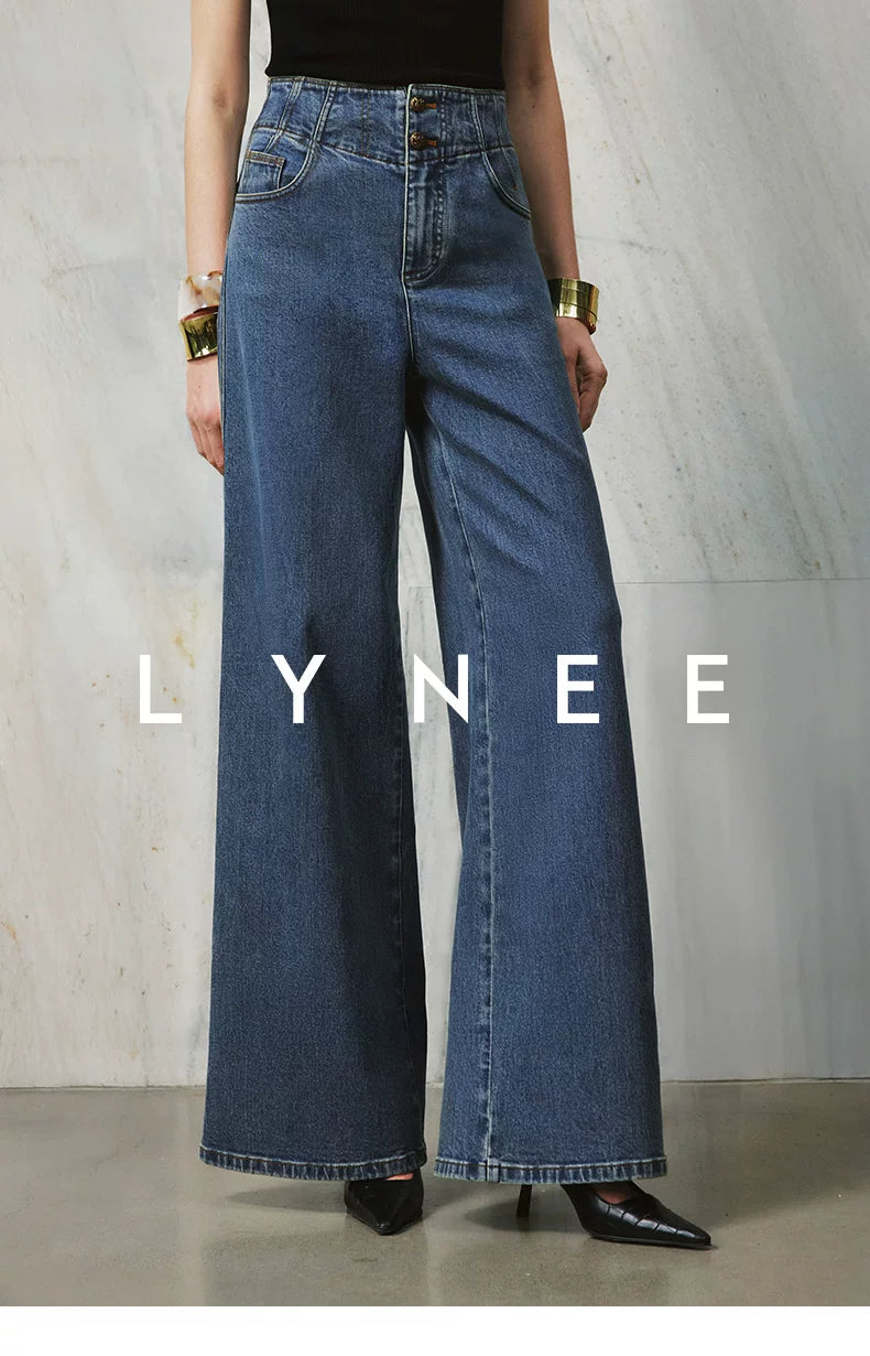 High-Waisted Wide-Leg Jeans