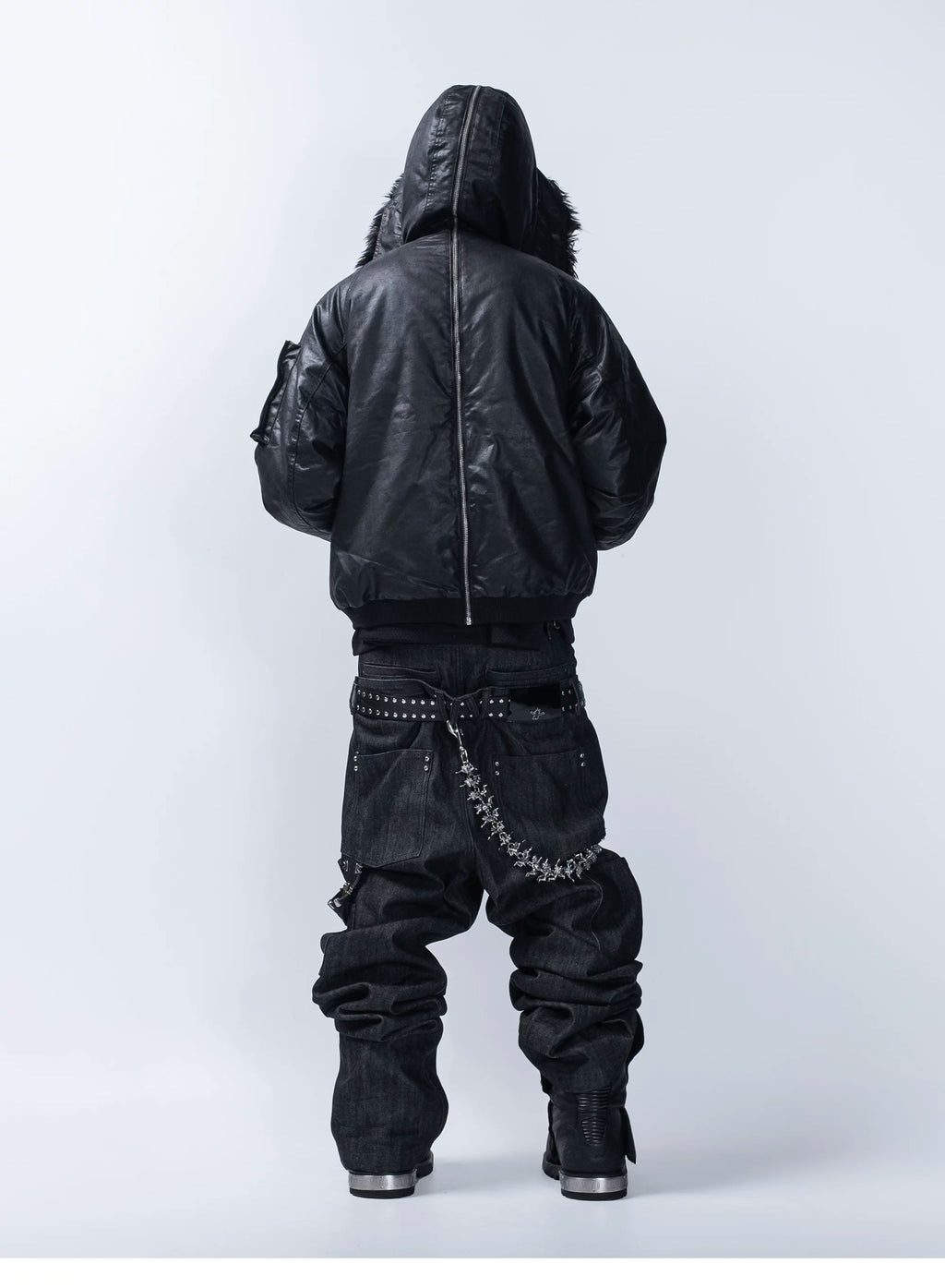 FVVO PunkFreeGuys Patch & Stud Pants