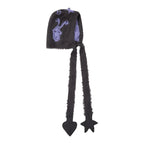 Grotesque Faux Mink Snail Star Knit Beanie